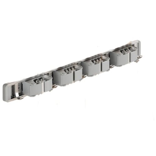 INF Wall-Mounted Broom Rack Silver 50cm z 4 clipi in 5 kljukami, (5000158296) Slike