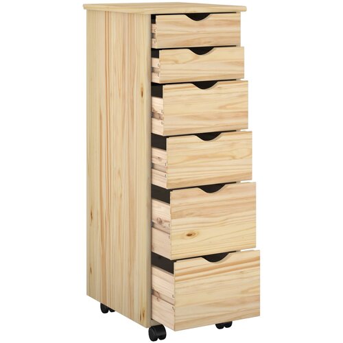 Mobilni ormar Smeđa 34 x 39 x 93,5 cm Čvrsto borovo drvo Slike