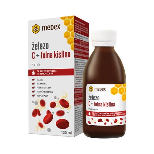 Medex Sirup - željezo, vitamin C + folna kiselina Slike