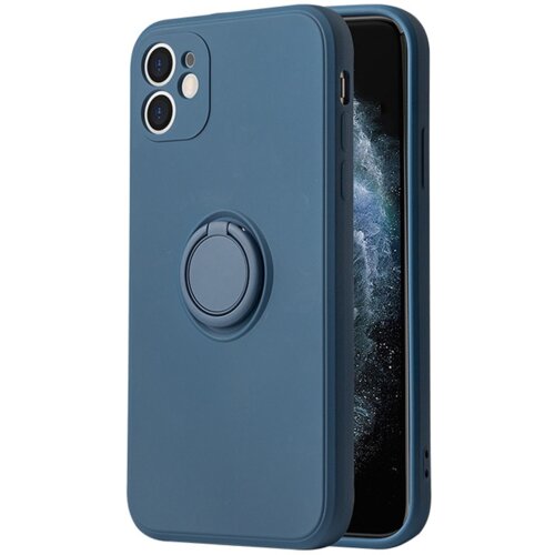 Onasi Silikonski ovitek Liquid Ring za iPhone 13 6.1 - modra Cene