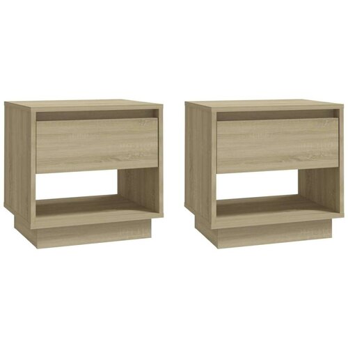 VidaXL noćni ormarići 2 kom boja hrasta 45 x 34 x 44 cm od iverice Slike