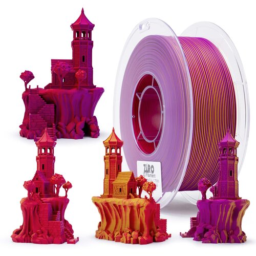 Ziro tri-color matte pla filament 1.75 mm - afterglow Cene