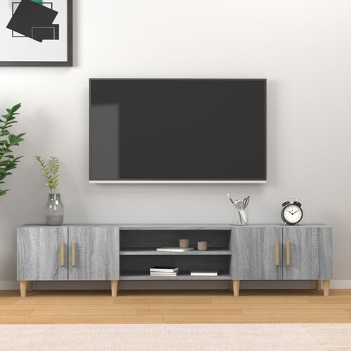 VidaXL TV omarica siva sonoma 180x31,5x40 cm inženirski les Slike