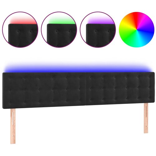  LED uzglavlje crno 160x5x78/88 cm bar&amp;scaron;unasto Slike