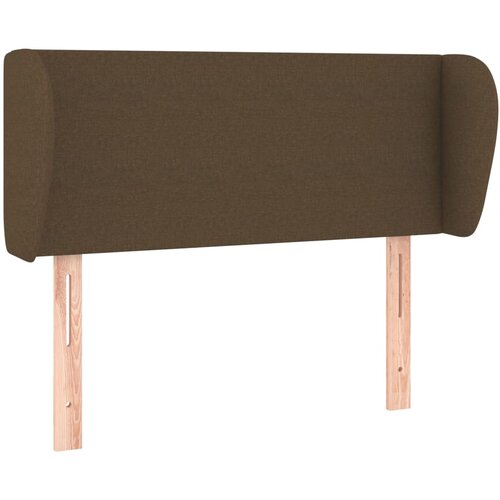 VidaXL Vzglavje z u&amp;scaron;esi temno rjavo 103x23x78/88 cm blago, (20735626) Slike