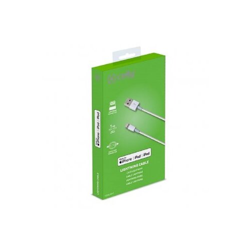 Celly USBLIGHT kabl za punjač USB A (muški) na lightning (muški) 1m beli Cene