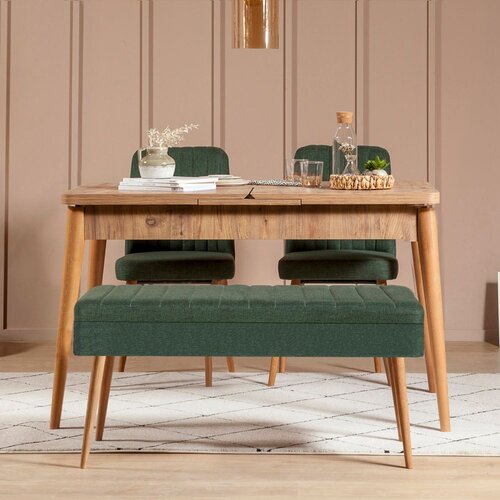 Hanah home Vina 1070 3 Trpezarijski set, Braon-zelena Cene