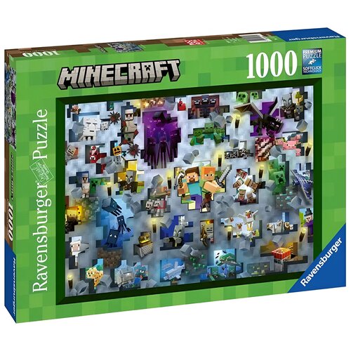 Ravensburger Sestavljanka Video igre 1000 kosov Minecraft Challenge s tehnologijo Soft Click, Ve?barvno, (21552476) Cene