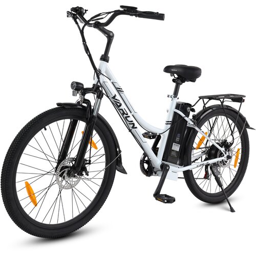 VARUN Električno kolo za vožnjo na delo C26-2, 26", 7,8 Ah odstranljiva baterija, 7 prestav, bela, (5000007862) Cene