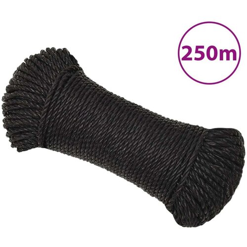  Delovna vrv črna 6 mm 250 m polipropilen, (20778047) Cene