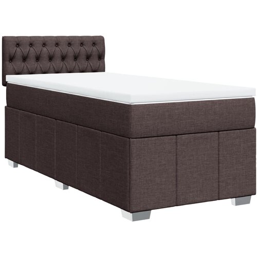 Maison Chic Box spring postelja - Vzmetna postelja z vzmetnico temno rjava 80x200 cm blago SL24031, (21891047) Cene