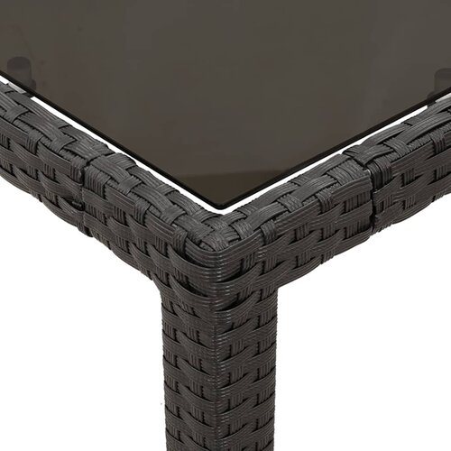  7-dijelni vrtni blagovaonski set s jastucima crni od poliratana Crna 190 cm table length Slike