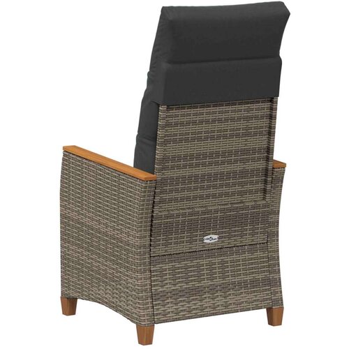  Ležaljka u vrtu Siva i tamno siva 64 x 57 5 x 112 cm poliratan - siva i tamnosiva 2 Slike
