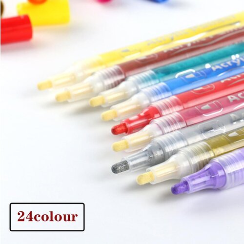 Venisymlis Set 24-barvnih akrilnih markerjev za DIY v grafitu, (22096146) Slike