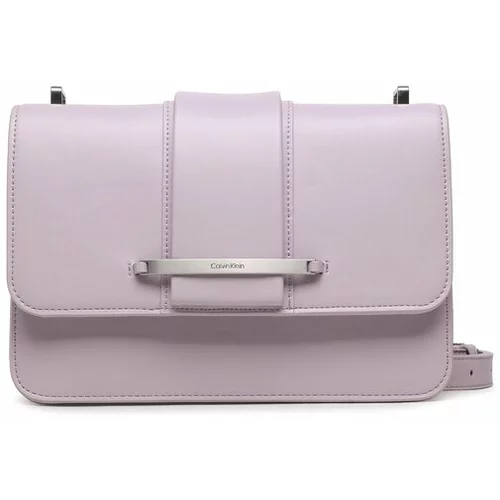 Calvin Klein Ročna torba Bar Hardware Shoulder Bag Md K60K610734 Vijolična