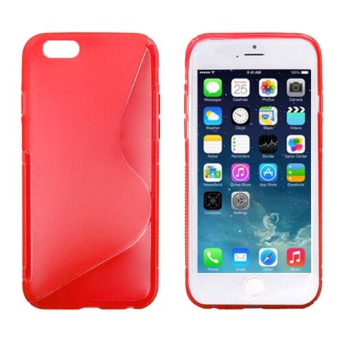  S silikonski ovitek Apple iPhone 6 (4,7&amp;quot;) rdeč Slike