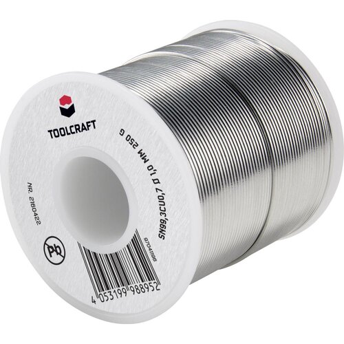 Toolcraft spajkalna žica\, neosvinčena tuljava Sn99\,3Cu0\,7 ROL1 250 g 1 mm, (20428492) Cene