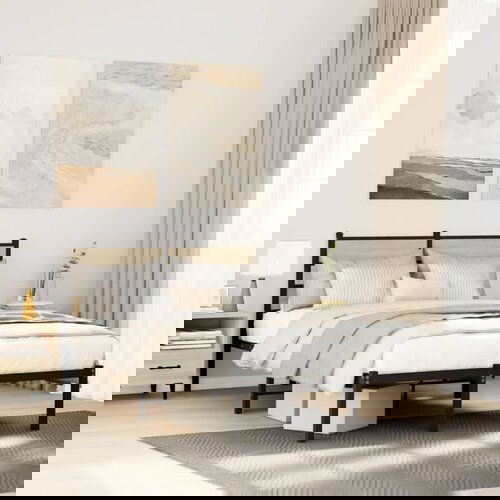 vidaXL Metalni okvir kreveta bez madraca boja hrasta sonome 120x200 cm Cijene
