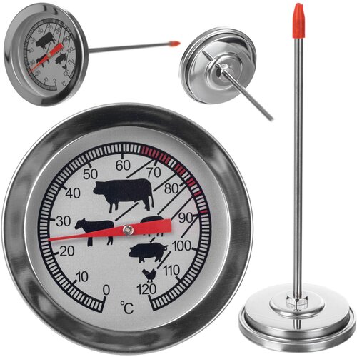 KADAX kuhinjski termometer za meso, pečico, dimljenje, žar, pečenje, sonda iz nerjavečega jekla, (5000358350) Slike