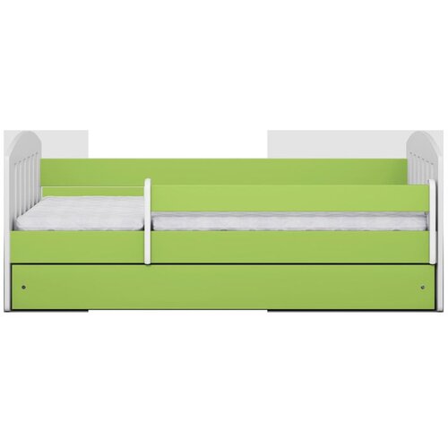 Classic Drveni dječji krevet s ladicom - zeleni - 160*80cm Slike