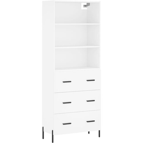 Maison Chic Visoka omara - Komoda - Predalnik bela 69,5x34x180 cm inženirski les, (21721901) Slike