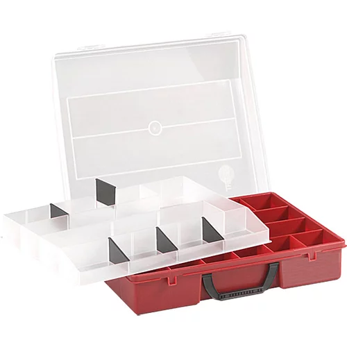 WISENT kovčeg za sitni materijal 4-22/5 (crvene boje, broj pretinaca: 22 fiksna, 5 varijabilnih)