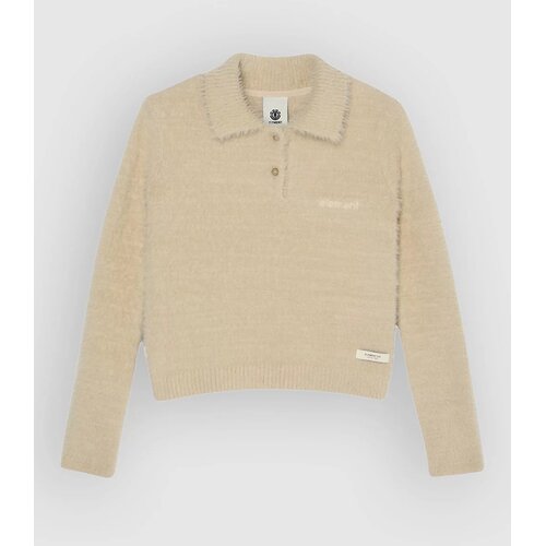 Element Hairy Long Sleeve Polo oat milk Cene