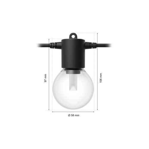 Philips LED RGBW produžetak sa prigu&amp;scaron;iva, spolja&amp;scaron;nja LED girlanda Hue FESTAVIA 10xLED 7m IP65 Slike