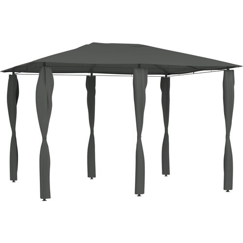 Paviljon s pokritimi stebri 3x4x2,6 m antraciten 160 g/m² Cene