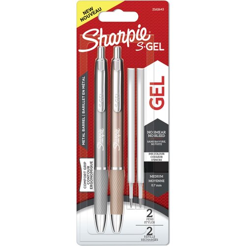 Sharpie 2x1 S-Gel Metal Steel Grey + Rosegold 0,7 mm + 2 Minen Slike