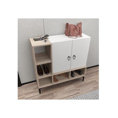 Woody Fashion Hanah Kućna Konzola Platina, 100x100x35 cm, Bijela Slike