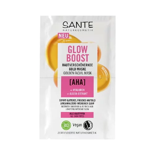 Sante Glow Boost zlatna maska za uljepšavanje kože