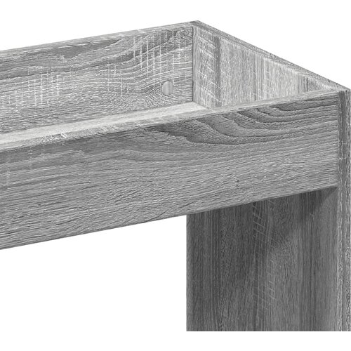 Visoka komoda siva boja hrasta 92x33x180 cm konstruirano drvo Slike