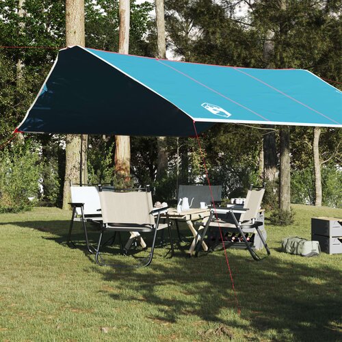 VidaXL Cerada za kampiranje plava 420 x 294 cm vodootporna Slike