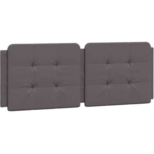 VidaXL okvir kreveta s led svjetlima sivi 140 x 190 cm od umjetne kože Slike