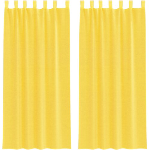 vidaXL Voile zavese z zankami 2 kosa rumene 140x225 cm, (5000297270) Cene