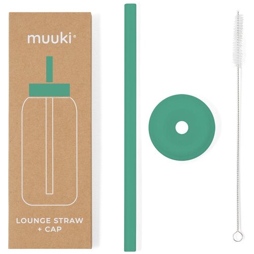 Muuki Silikonska slamka sa četkom za čišćenje/s poklopcem Frosted Green – Cijene