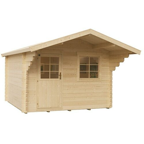 KIEHNHOLZ Vrtna kućica Helsinki 4 (Vanjska dimenzija uklj. krovni prevjes (Š x D): 340 x 443 cm, Drvo, Natur) Cijene