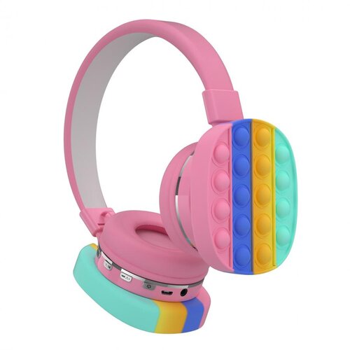 OXE Bluetooth brezžične otroške slušalke Pop It, roza Cene