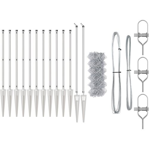 vidaXL Ograda od lančane veze Set od 2 Galvanizirani čelik 25 x 1 m Cijene