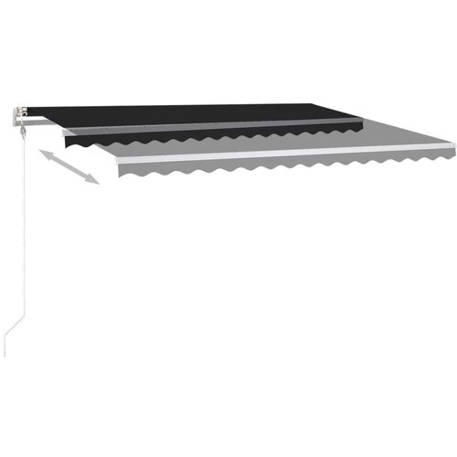  Automatska tenda sa senzorom za vjetar LED 400x300 cm antracit Slike