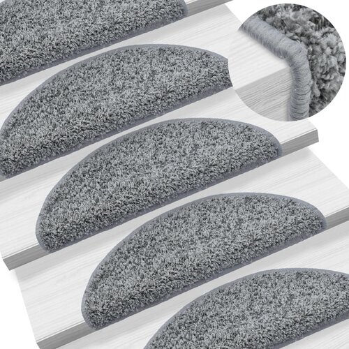 VidaXL Otirači za stepenice 10 kom 65 x 25 cm sivi Slike