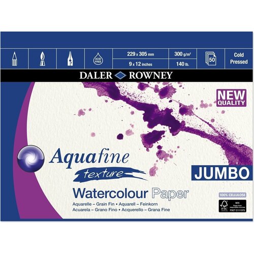 DALER ROWNEY Aquafine Texture Watercolour Paper Cene