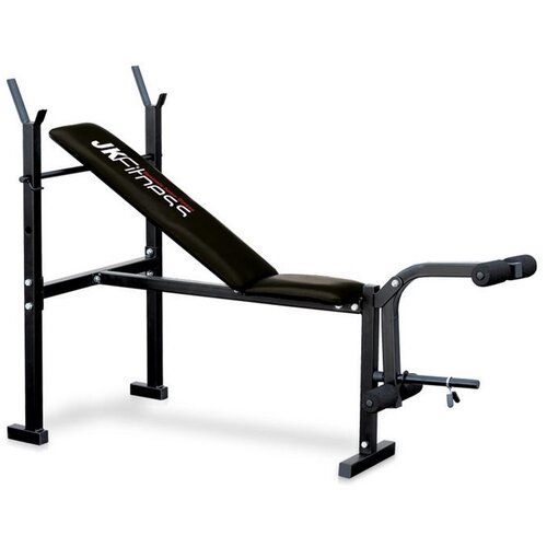 JK Fitness fitness klupa sa 3 u 1 nastavkom za utege te sa vježbom istezanja nogu Slike