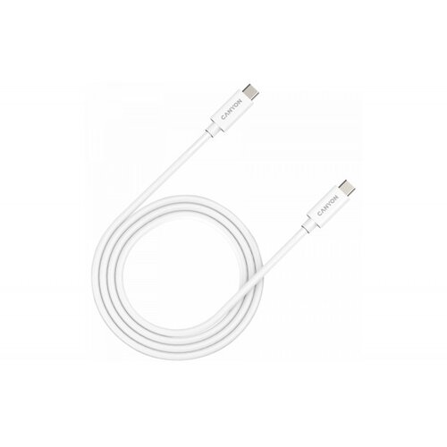 Canyon UC-44, cable, U4-CC-5A1M-E, USB4 TYPE-C to TYPE-C cable assembly 40G 1m 5A 240W(ERP) with E-MARK, CE, ROHS, white Cene
