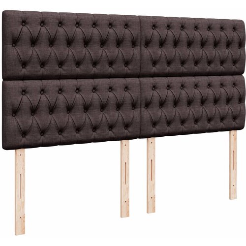  Krevet s oprugama i madracem tamnosmeđi 180x200 cm tkanina Slike