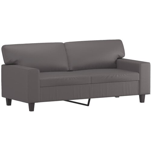  3-dijelni set sofa s jastucima sivi od umjetne kože Slike