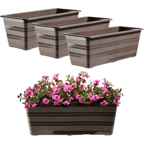 KADAX balkonski cvetlični lonec velik cvetlični lonec 40 cm paket rož 3 kosi stojalo za rože, (5000346444) Cene