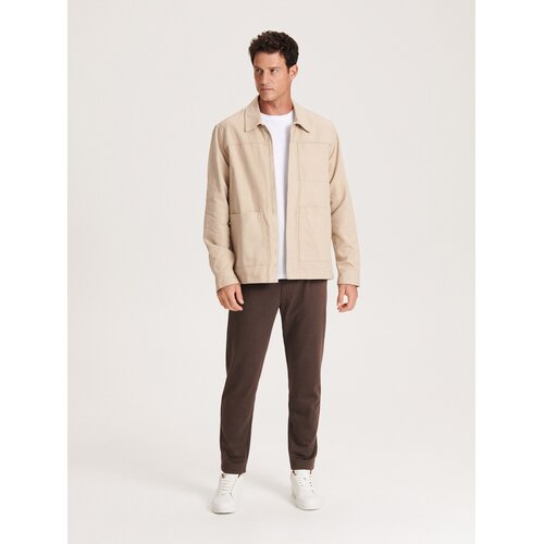 Reserved Hlače chino slim - Rjava Cene