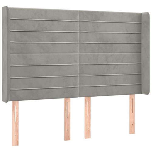  Box spring s madracem LED svjetlosivi 140x200 cm bar&amp;scaron;un Slike